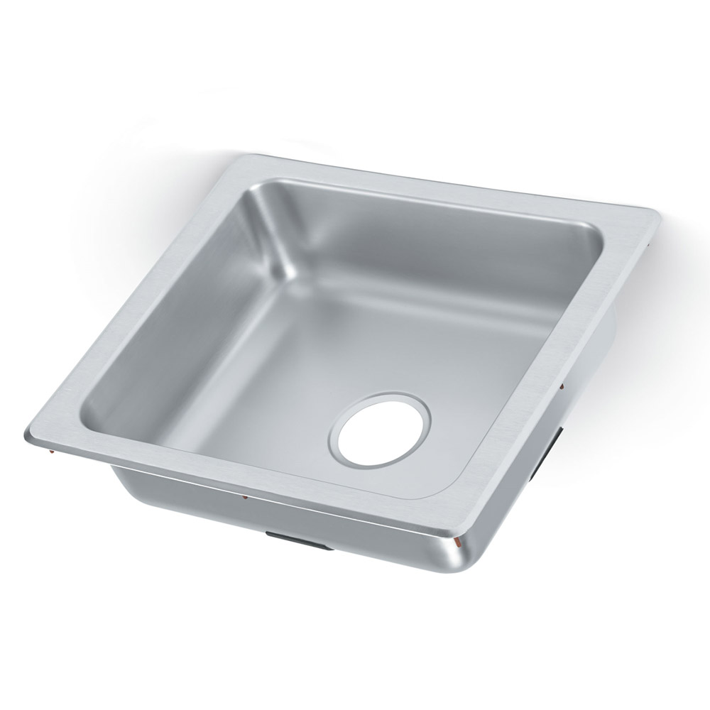 Vollrath 229-1 1-Compartment Stainless Drop-In Sink, 3.5" Drain