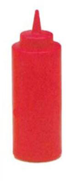 Vollrath 2812-02 Squeeze Dispenser, 12-oz, Red Bottle with Red Cap, Each