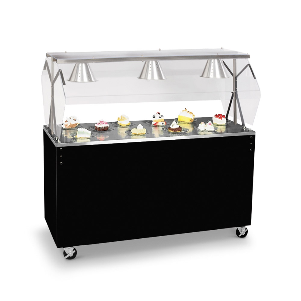 Vollrath 3870146 Portable Utility Station, Lights, Breath Guard, 46 in L, 120V, Black