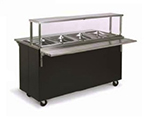 Vollrath 397112 60-in Portable Hot Cafeteria Unit, 4-Wells, Open Storage, Black, 208-240/1