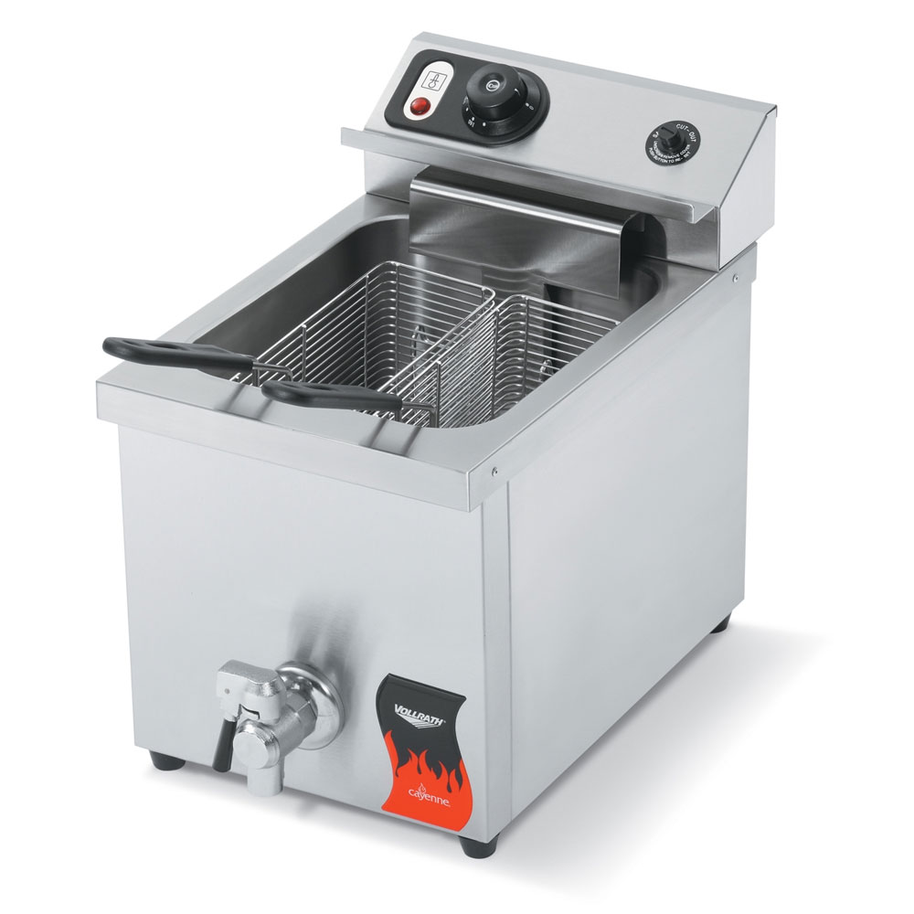 Vollrath 40709 15-lb Countertop Single Fry Pot Fryer w/ Twin Baskets, 220 V