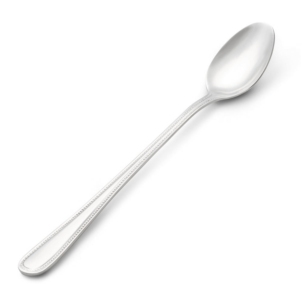 Vollrath 48224 Iced Tea Spoon, Brocade, Heavy Weight, Satin Finish, Stainless Steel