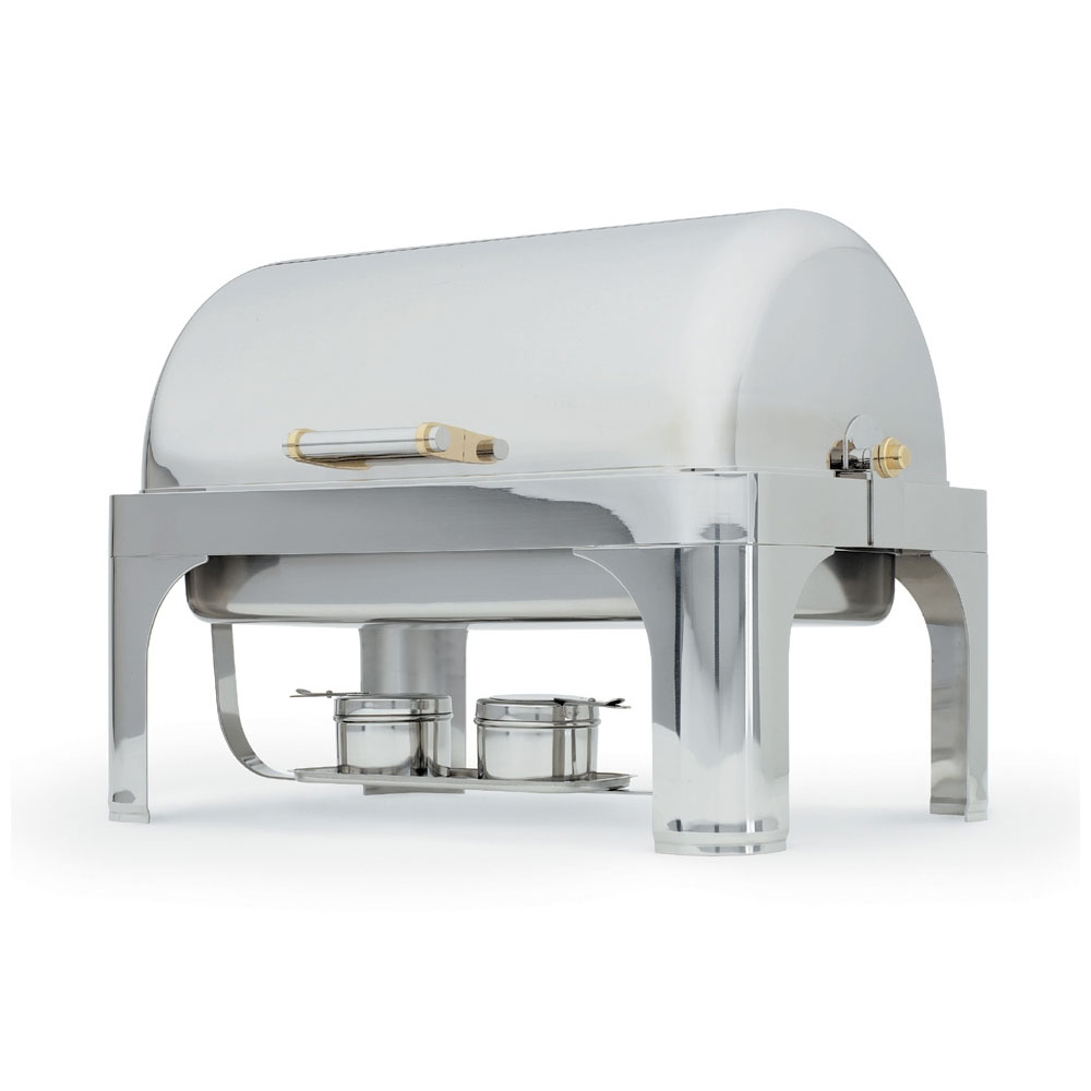 Vollrath 48780 New York New York Chafer, Oblong, Roll Top, Silverplated, 9 qt