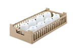Vollrath 52806 2 Dishwasher Rack 10-Cup - Half-Size, Cocoa