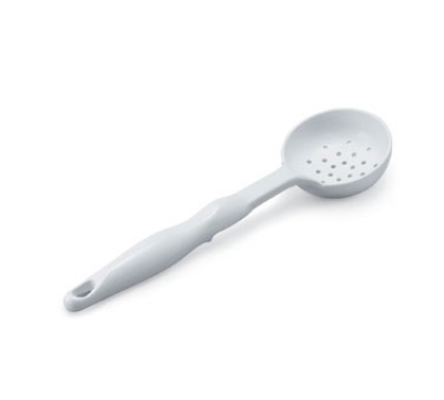 Vollrath 5283615 Nylon Spoodle, Oval, Perforated, White, 3 oz, Built-In Stopper