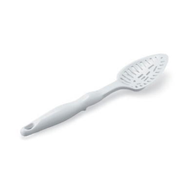 Vollrath 5284315 Slotted Spoon, Nylon, White, Built In Stopper, 13-1/4