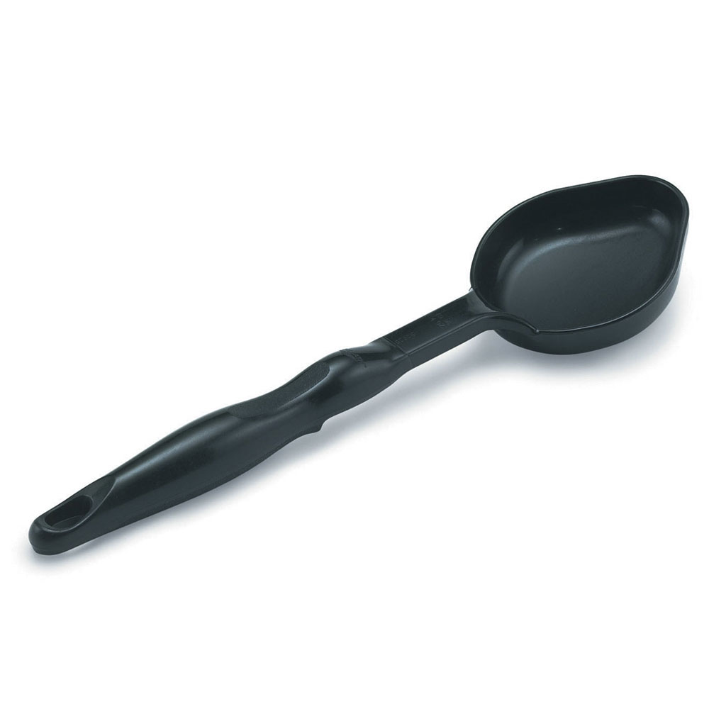 Vollrath 5293320 Nylon Spoodle, Oval, Solid, Black, 6 oz, Built-In Stopper