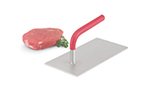 Vollrath 56852 Flat Bottom Steak Weight, Stainless, Red Handle, 9 in L, 1.6 lbs
