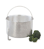 Vollrath 68288 Footed Steamer Basket w Bail, Aluminum, 7 in Deep