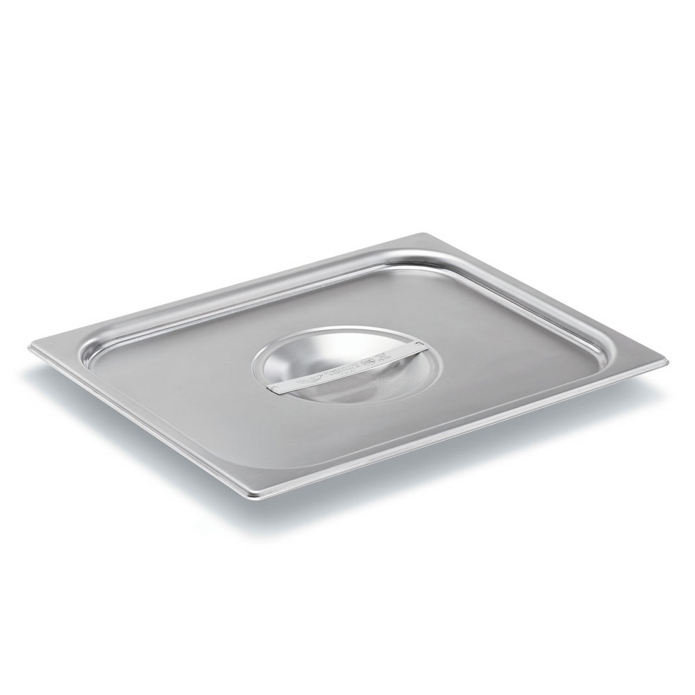 Vollrath 75050 Steam Table Pan Cover, 1/2 Size Long, Flat Solid, Stainless Steel, NSF