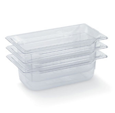 Vollrath 8038410 Super Pan III, Third Size Pan, Clear Plastic, 8 in Deep