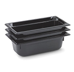 Vollrath 8038420 Super Pan III, Third Size Pan, Black Plastic, 8 in Deep