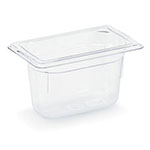Vollrath 8094410 Super Pan III, Ninth Size Pan, Clear Plastic, 4 in Deep