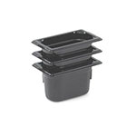 Vollrath 8094420 Super Pan III, Ninth Size Pan, Black Plastic, 4 in Deep