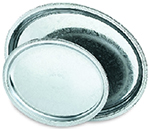 Vollrath 82111 Oval Serving Tray, 22 in x 16 in Stainless Steel
