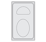 Vollrath 8240212 Miramar Template, Fits 12 x 20 Hot/Cold Wells, Heat Resistant, Oyster