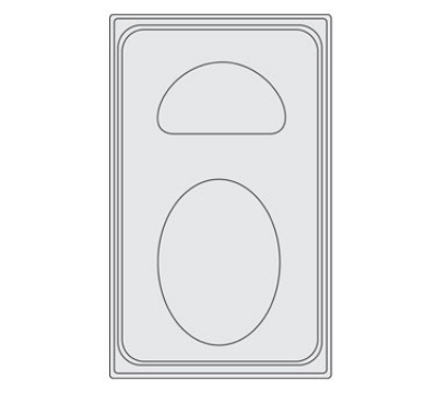 Vollrath 8240212 Miramar Template, Fits 12 x 20 Hot/Cold Wells, Heat Resistant, Oyster