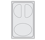 Vollrath 8240412 Miramar Template, Fits 12 x 20 Hot/Cold Wells, Heat Resistant, Oyster
