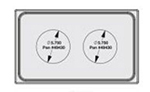 Vollrath 8242216 Miramar Template w/ Cutouts For (2) 49430, Stainless Satin Edge