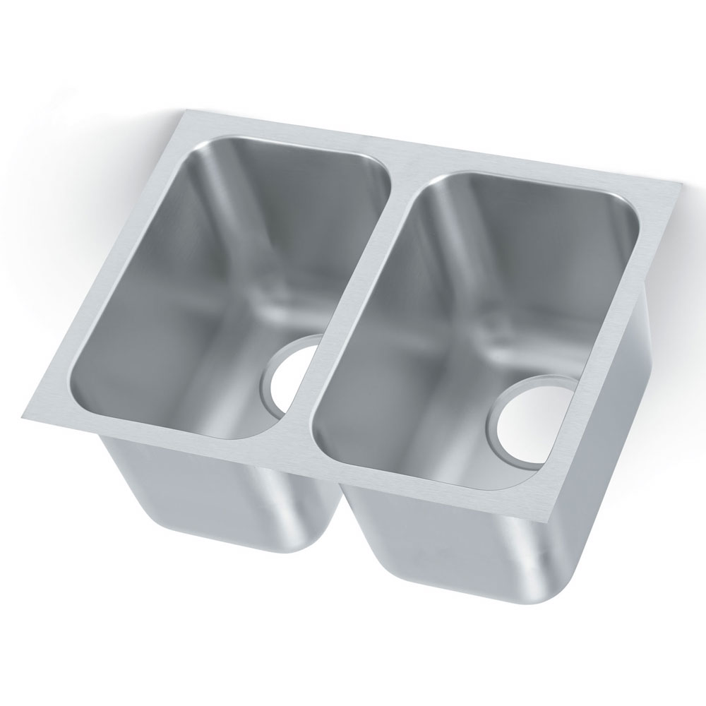 Vollrath 9102-1 2-Compartment Super Heavy Weight Drop-In Sink w/ Square Corners