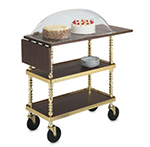Vollrath 97008 Sculptura Dessert Trolley w Dome, Woodgrain, 3 Shelf, 38 in L
