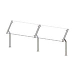 Vollrath NCB98633 Buffet 1-Sided Breath Guard For 3-Well Unit, 3/8-in Glass