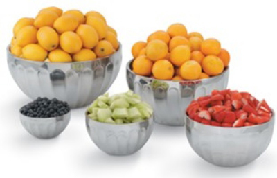 Vollrath 47687 3.4-qt Round Serving Bowl, Double Wall Insulated, Stainless