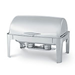 Vollrath T3500 8 qt Rectangular Roll Top-Chafer, Welded Frame, Two Fuel Holders