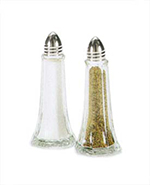 Vollrath 1003 1-oz Salt & Pepper Shaker - Glass with Chrome Top