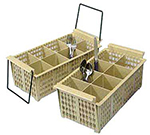 Vollrath 1372 Flatware Basket - 8-Compartment, Handles, 16-7/8x8-1/8x5-7/8