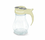 Vollrath 1412-18 Dripcut Server Jar, 10-oz, Clear Poly Jar w/ Almond Plastic Top