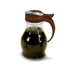 Vollrath 1414-01 Dripcut Server Jar, 16-oz, Clear Poly Jar w/ Brown Plastic Top