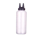 Vollrath 2212-13 Twin Tip Squeeze Bottle w/ Clear Bottle & Top, 12-oz