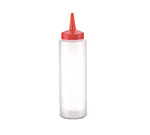 Vollrath 2808-1302 Squeeze Bottle Dispenser, 8-oz, Clear Bottle & Standard Red Cap