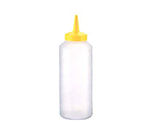 Vollrath 2812-1308 Squeeze Bottle Dispenser, 12-oz, Clear Bottle & Yellow Cap