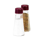 Vollrath 313-02 Salt & Pepper Shaker w/ Poly Jar & Plastic Flat & Red Top, 3-oz