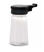 Vollrath 322-06 Salt & Pepper Shaker w/ Poly Jar & Black Plastic Top, 2-oz
