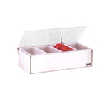 Vollrath 4701 Standard Condiment Dispenser w/ Plastic Lid, 4-pt, Stainless Steel