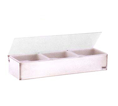 Vollrath 4705 3-qt Condiment Dispenser - 18x6x3-1/4" Plastic Lid, Stainless