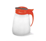 Vollrath 4748-02 48-oz Syrup Server - White Poly Jar, Red Plastic Top