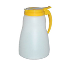 Vollrath 4864-18 Syrup Server w/ Poly Jar & Almond Plastic Top, 64-oz