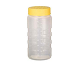 Vollrath 4961-1308 Dredge, 16-oz, Clear w/ Large Yellow Lid