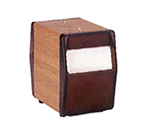 Vollrath 5509-12 2-Side Napkin Dispenser For 3.5 x 5-in Napkin, Trans Brown/ Walnut