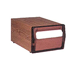 Vollrath 5512-12 Napkin Dispenser For 5 x 6.5-in Napkins, Transparent Brown, Walnut