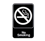 Vollrath 5613 No Smoking Sign, 6 x 9-in, White-On-Black