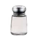 Vollrath 602-12 2-oz Salt/Pepper Shaker - Round Bottom, Chrome Cap, Glass