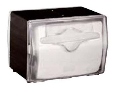 Vollrath 7545-06 Napkin Dispenser - Table Type, Clear Face, Black