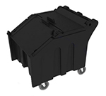 Vollrath ICE140-06 Slant Top Ice Caddy w/ Sliding Lid, 140-lb Capacity, Black