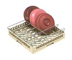 Vollrath TR-21-21 Dishwasher Plate Cover Rack, 10-Compartment, Burgundy
