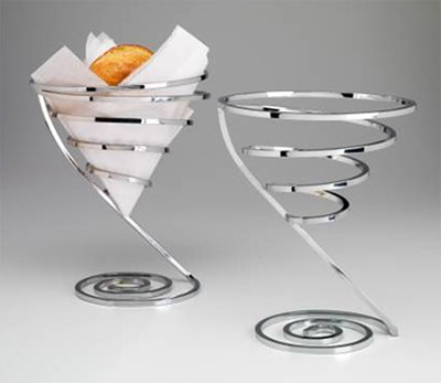 Vollrath WC-6008 Wire Cone Basket, 1-Cone, 7-3/4-in, Extra Large, Chrome